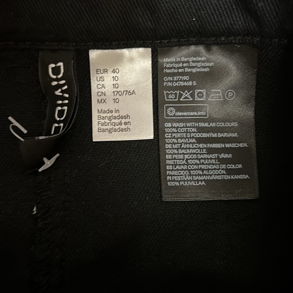 H&M black zip skirt size: 10 - Picture 3 of 4